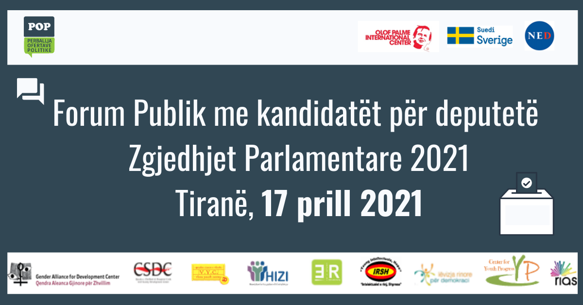 Public Forum in Tirana, Elections 2021