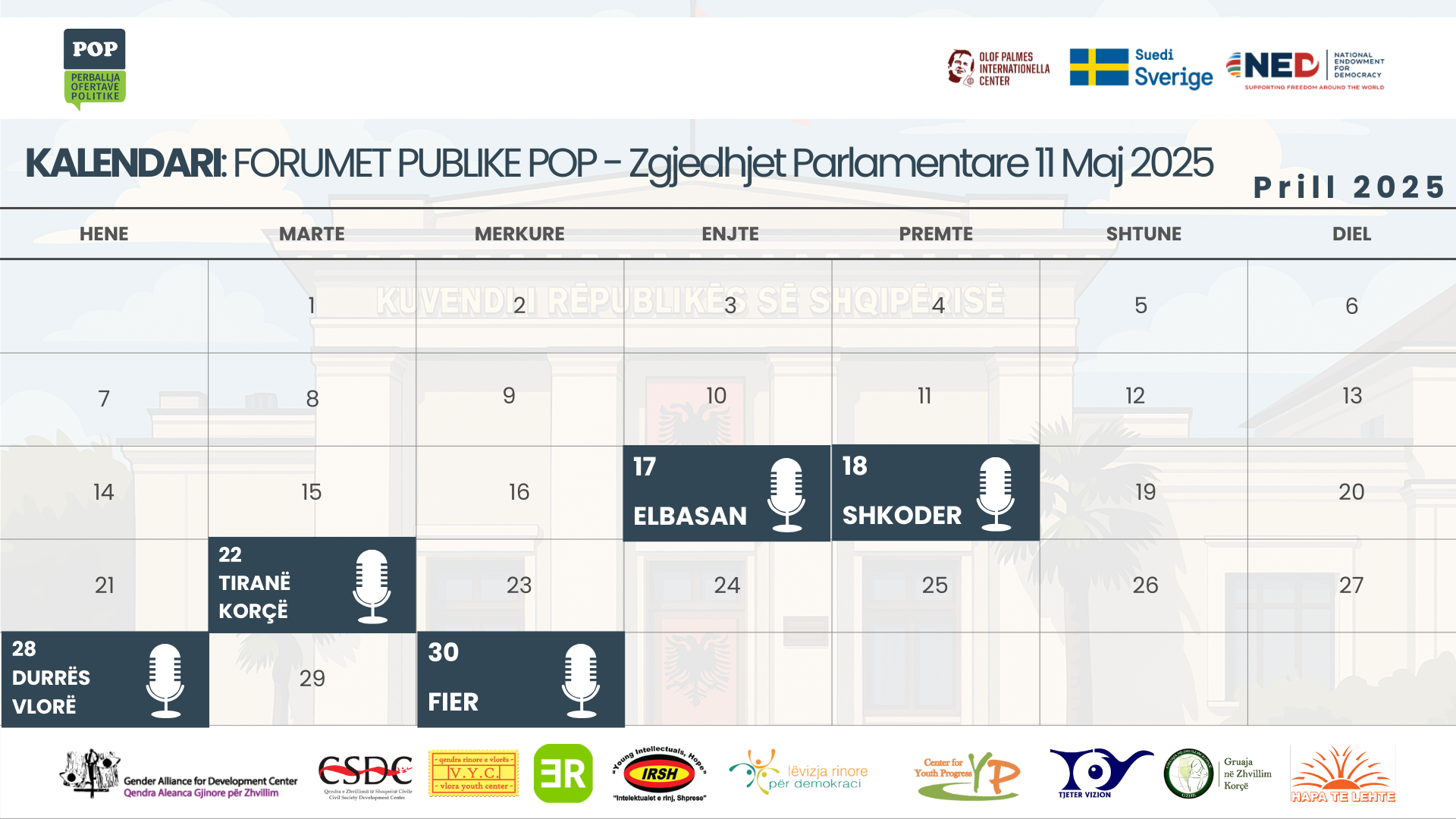 Kalendar i Forumeve Publike 2025